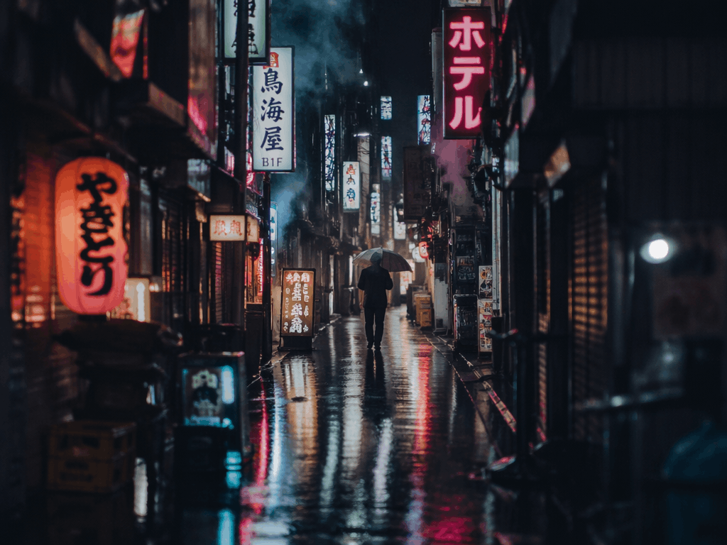 Rain-soaked cyberpunk alley at night with neon signs — generated with GPT Image 2